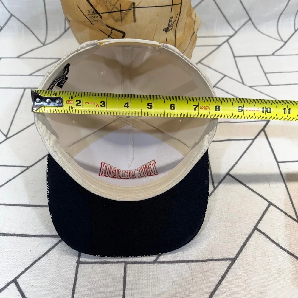 True Religion Snapback Hat OS Cream Paisley Bandana World Tour Champs Cap